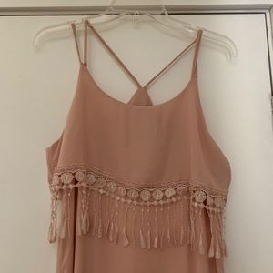 Light-pink / dusty-pink long boho dress